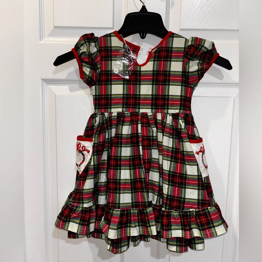 Swoon Baby Perfectly Plaid Embroidery Pocket Dress SZ 4T​ - Picture 2 of 7